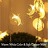 Fielegen 40 LED Moon String Lights Battery Operated 20ft Moon Mini Star Fairy Lights for Patio Garden,Wedding Garden Decoration,Party Festival Lig...