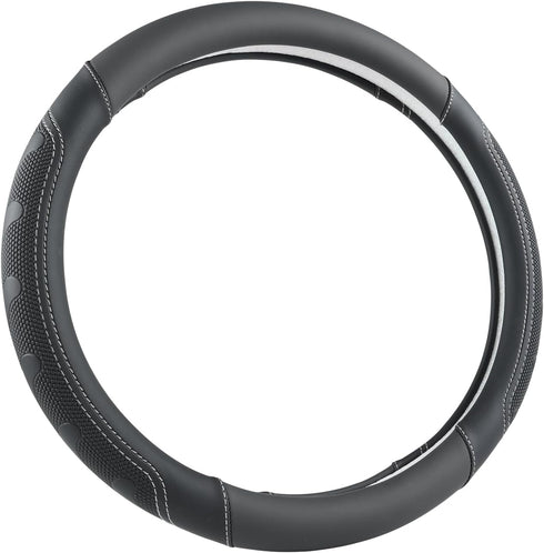 GIANT PANDA Car Steering Wheel Cover for Ford - F150 F250 F350 Expedition, (15.5-16 inches - Black+Gray Line)...