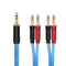 3.5mm Banana Speaker Wire Cable Banana to 3.5mm Adapter Cable Gold Plated Banana Tips 2x100 AWG 3.5mm Stereo Male Jack to 4 x Banana Plug Speaker ...