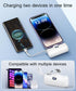 Portable Charger, Mini Power Bank, 5000mAh Phone Charger, Compact Battery Pack for iPhone&Android, USB C Cable, LCD Display, Battery Bank Compatib...