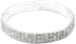 Women Rhinestone Stretch Ankle Bracelet Silver Sparking Tennis Bracelet Crystal Anklet Foot Chain Jewelry (3 Row - 2pcs)...