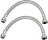 uxcell Faucet Supply Line Connector G1/2 Female x G1/2 Male 16 Inch Length 304 Stainless Steel Hose 2Pcs...