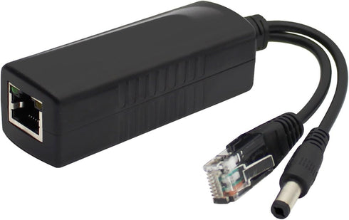 ANVISION 48V to 12V PoE Splitter Adapter IEEE 802.3af Compliant 10/100Mbps, for IP Camera AP Router Voip Phone, AV-PS12...