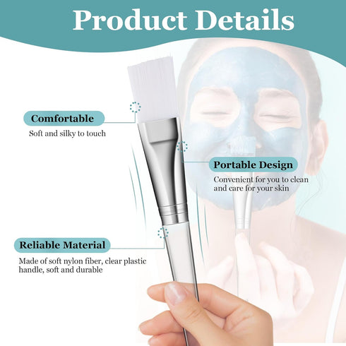 16Pcs Face Mask Brushes, Flexible Facial Mud Mask Applicator Brush, Soft Facial Application Brush for Skin Care Body Butter Applicator...