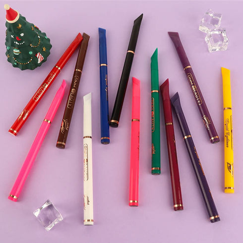 Color Eyeliner Pencil Matte Glitter Sexy Quick Drying Eyeliner Portable Waterproof Smudge-Proof Long-Lasting Durable Eyeliner Cosmetics (11#)...