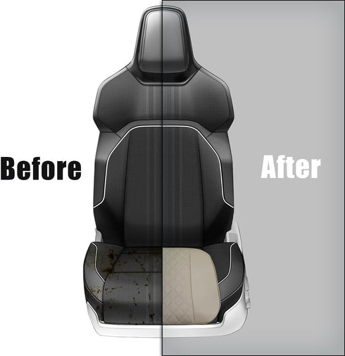 Car Front Seat Cover, 21"×22" Luxury PU Leather Auto Seat Protection Cover, Comfortable Anti Slip Front Bottom Seat Cushion with Full Wrap, Univer...