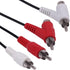 RCA Audio Piggyback Extender Cable, 5Ft 2 RCA Male to 2 RCA Male + RCA Female Piggyback Extension Audio Video AV Adapter Cord...
