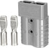1 Set 350 Amp 600 Volt 2/0 AWG Battery Power Connector (2/0AWG Contact?Gray Housing) (Gray)...