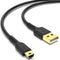 3ft Mini USB Cable, Standard USB 2.0 to Mini B Male Charger Cord Durable USB Mini to USB Charging Cable Compatible with PS3 Controller, MP3 Player...