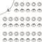 UNICRAFTALE About 50pcs Rondelle Stopper Beads with Rubber Inside Metal Loose Beads 2mm Hole Stainless Steel Bead Spacers for Jewelry Making Findi...
