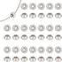 UNICRAFTALE About 50pcs Rondelle Stopper Beads with Rubber Inside Metal Loose Beads 2mm Hole Stainless Steel Bead Spacers for Jewelry Making Findi...