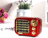 Retro Bluetooth Speaker Red Vintage Style with FM Radio Strong Bass Enhancement Loud Volume AUX TF Card MP3 Player...