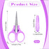 3Pcs Small Scissors All Purpose Craft Scissors Stainless Steel Scissors with Protective Cover Mini Detail Craft Scissors Precision Straight Fine T...