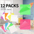 Upgraded Version 12 Clear Notes, 600 Sheets Waterproof Translucent Color Notes, Color PET Creative Sticker Fluorescent Film for Memo, Reading, Stu...