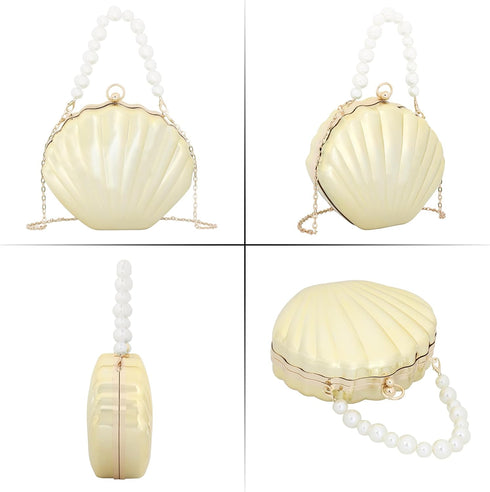 Women Mini Seashell Evening Clutch Top-Handle Bag Cross-body Bag...