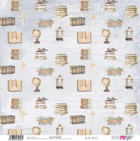 Papers For You - Scrapbooking Paper Kit in Portuguese | Collection "A Magical Day Redheaded Boy" | Includes 10 Double Sided Papers with Different ...