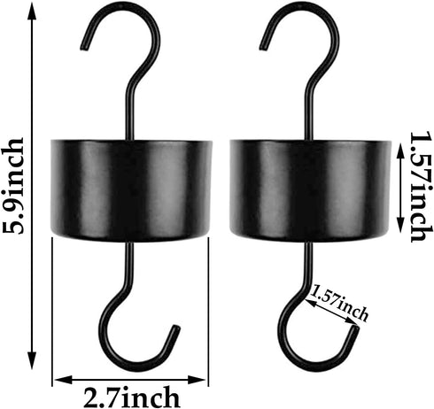 Large an.t Moat for Hummingbird Feeders, 2 Pack Black Hummingbird Feeders Parts for Outdoors with 2 Clean Brushes (black-2pc)...