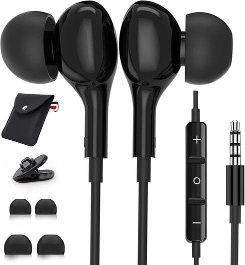 3.5mm Earbuds Wired with Mic for Samsung A14 A32 A15 A13 5G Wired in-Ear Headphones 3.5mm Headphone Jack Stereo Magnetic Earphones Wired for Samsu...