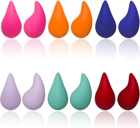 6 Pair Teardrop Chunky Earrings for Women Acrylic Waterdrop Earrings Set Colorful Earrings for Women gifts, Valentine's Day, Christmas, Thanksgivi...