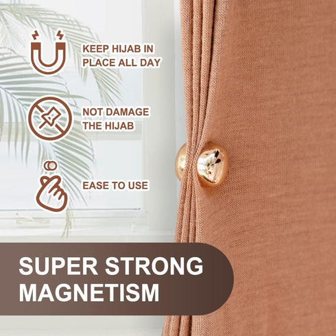 PeacePray 8 Pairs Premium Strong Hijab Magnetic Pins, No-Snag Multi-Use Hijab Magnets, Professional Pinless Magnetic Hijab Pins, Shiny and Matte S...