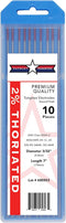 2% Thoriated TIG Welding Tungsten Electrodes 3/32” x7” 10-Pack...