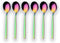 Berglander Rainbow Teaspoon, Stainless Steel Tea Spoon Dessert Spoon With Titanium Colorful Plating 6.5 Inches Pack of 6...