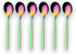 Berglander Rainbow Teaspoon, Stainless Steel Tea Spoon Dessert Spoon With Titanium Colorful Plating 6.5 Inches Pack of 6...