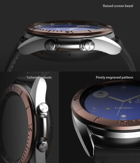 Ringke Bezel Styling for Galaxy Watch 3 41mm Bezel Ring Adhesive Cover Anti Scratch Stainless Steel Protection for Galaxy Watch 3 41mm Accessory -...