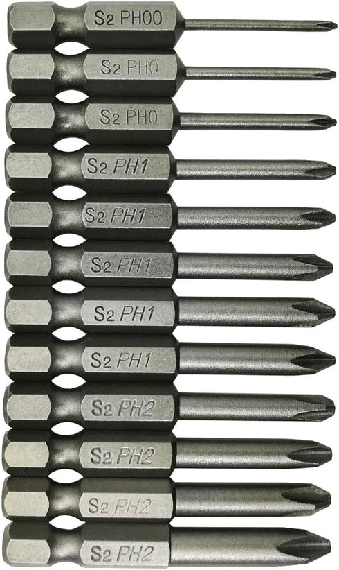 Phillips Cross Screwdriver Bits, 12Pcs 1/4 Hex Shank Magnetic Cross Phillips Screw Head Screwdriver Bits Electric Screwdriver Set Power Tools | 2 ...