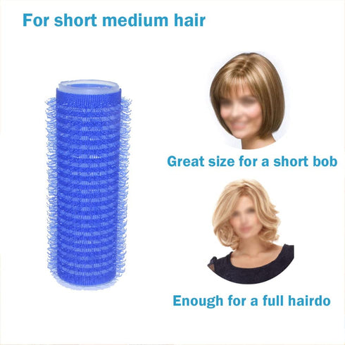 12PCS Roller Hair Curlers For Medium Short Hair,Heatless Roller Hair Curler For Bangs,Create Natural Curly Hairstyle bule (Light-blue)...