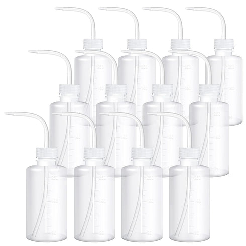 12 Pcs Lab Squeeze Bottle 250ml Plastic Safety Wash Bottles Squirt Bottle Tattoo Bottle for Cleaning Water Tools Plant Irrigation Experiments Tatt...