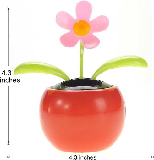 PowerTRC Solar Powered Dancing Flower | Desk, Window, Or Car Decoration Gift Toy | No Batteries Required | Fun Swinging Solar Flower...