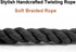 6 FT Rope Dog Leash, Soft Strong Braided Leash with Leather Tailor Connection Pet Leash for Small Medium Large Dogs...