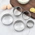 5 Different Sizes Stainless Steel Round Cookie Cutter for Baking Rolled Edge Cookie Circle Biscuit Cutters Ring Cutter Molds for Making Donuts, Bi...