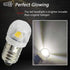 Ruiandsion 4pcs E10 LED Bulb 3V 0.6W 5050 1SMD White 6000K LED Replacement Bulb Upgrade for lamps Flashlights Torch Light,Negative Earth...