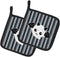 Caroline's Treasures BB6964PTHD Halloween Ghost Bat Pair of Pot Holders Kitchen Heat Resistant Pot Holders Sets Oven Hot Pads for Cooking Baking B...