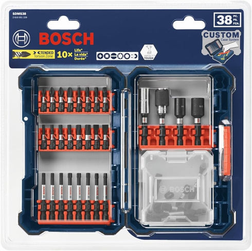 BOSCH SDMS24 24-Piece Assorted Impact Tough Screwdriving Custom Case System Set for Screwdriving Applications...