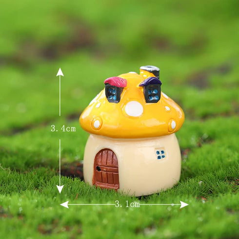 MAOMIA Resin Miniature Fairy Garden Mushroom House 4 Pcs Micro Landscape Garden Outdoor Decor Home Decoration Plant Flower Pots Ornaments...