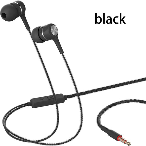 Heavy bass Earphone Color Call with Mic Stereo Earbud Headphones Mixed Colors (Black + White + Pink + Green 8 Pairs)...
