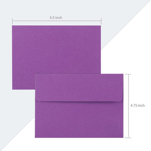 50 pack 4x6 Envelopes,A6 Invitation Envelopes 6.5 x 4.75 For 4x6 Cards- Peel & Press,Ideal for Invitations,Weddings,Parties,Greeting Cards,Photos(...