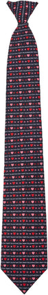 Jacob Alexander Men's Happy Valentine's Day Hearts and Love Arrows Pre-Tied Clip-On Neck Tie - Black White Red...
