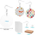 60 Pieces Sublimation Blanks Products, Sublimation Earring Blanks Unfinished Wood Round Earring Pendant with Earring Hooks and Jump Rings Earrings...