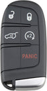 5 Buttons Remote Smart Key Fob Shell Case Fit for Jeep Grand Cherokee Dodge Challenger Charger Dart Durango Journey Chrysler 300 Keyless Entry Rep...