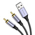 MOSWAG USB to RCA Cable, USB to Dual RCA Stereo Y Splitter Cord Jack Adapter, Nylon Braided USB to RCA Stereo Audio Converter Compatible with Lapt...