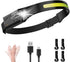 Rechargeable Headlamp, 230° Wide Beam Head Lamp, Motion Sensor LED Headlights, 5 Modes Headlamps for Adults, Bright Head Lights for Forehead, Hard...