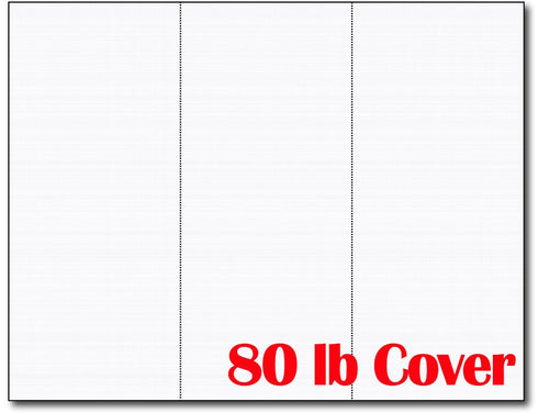 3Up 80lb White Linen Textured Menu Cards/Rack Cards (20 Sheets / 60 Pieces)...