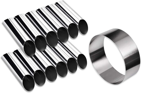DS. DISTINCTIVE STYLE Cannoli Tubes Kit 12 Pieces Stainless Steel Canolli Shell Molds with Cake Ring Mold DIY Canoli Forms for Baking...
