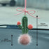 JSCARLIFE Cactus Rearview Mirror Hanger Cute Car Hanging Ornament Interior Aesthetic Boho Plants Charm Car Decor Plant Lovers Gifts (Green)...