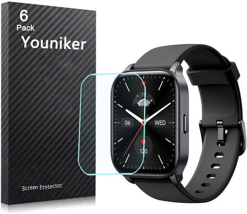 6 Pack IDW17 2.01" Watch Screen Protector Film Compatible with TOOBUR 2.01 inch Smartwatch IDW17 Screen Protectors Foils Screen Cover Crystal Clea...