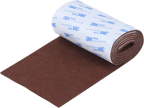 Felt Furniture Pads, Non Slip Self Adhesive Cuttable Felt Tape Brown Heavy Duty Felt Strip Roll for Protecting Hardwood Floors Chair Wall Protecto...
